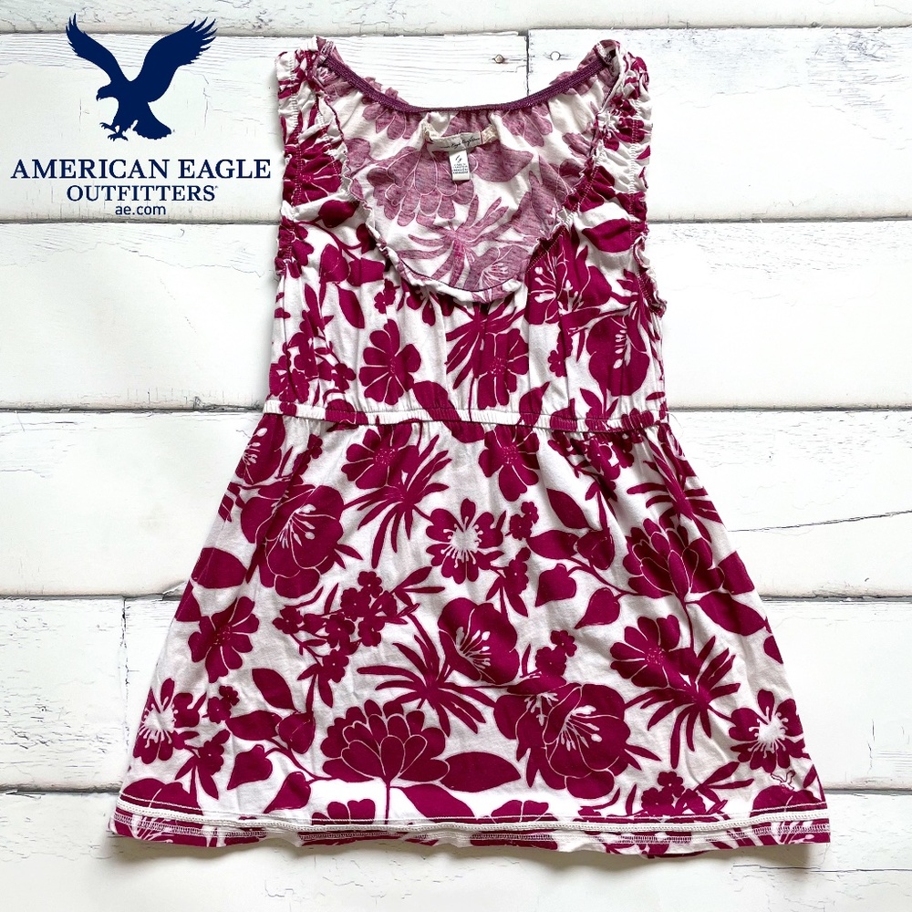 AE American Eagle Outfitters Baby doll tank top Hawaiian style size LG Large
